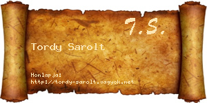 Tordy Sarolt névjegykártya